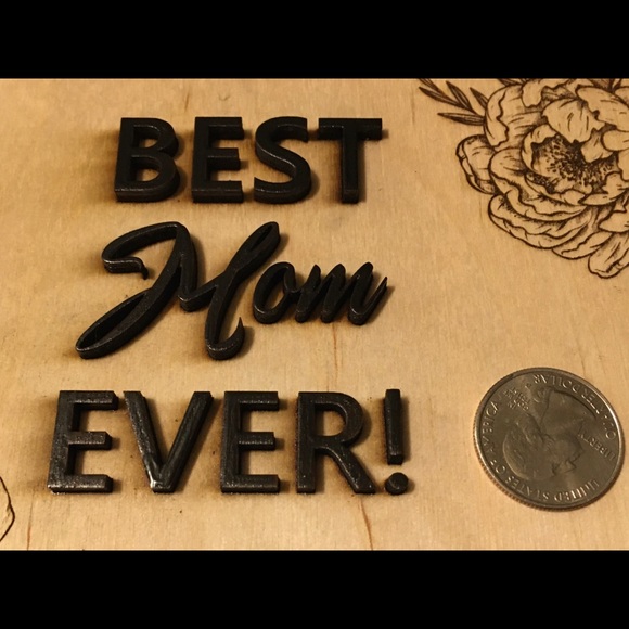 CUSTOM LASER ENGRAVED Dimensional Letters  Plaques Magnets - Picture 9 of 11